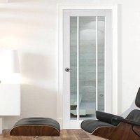 Simpli Door Set, Worcester 3 Pane Door - Clear Safe Glass - Primed