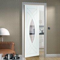 Simpli Door Set, Treviso Door - Clear Safe Glass - Primed