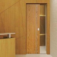 Single Pocket Sierra Flush Oak Door - Fully Prefinished