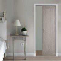 Single Pocket Somerset Light Grey Internal Door - Prefinished