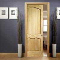 Single Pocket Louis Clear Pine Door