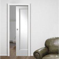 single pocket pattern 10 style panel door is primed