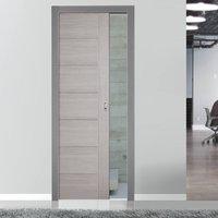 Single Pocket Hampshire Light Grey Internal Door - Prefinished