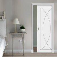 Single Pocket Pesaro Primed Flush Door