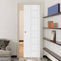 Single Pocket Messina Primed Flush Door