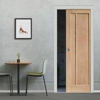 Single Pocket Worcester Oak 3 Panel Door