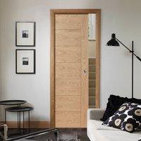 Single Pocket Palermo Oak Flush Door with Panel Effect - Prefinished