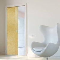 Single Pocket Zeus Oak Solid Internal Door - Prefinished