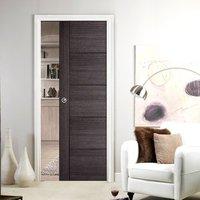 Single Pocket Vancouver Ash Grey Internal Door - Prefinished