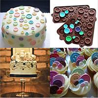 Silicone Fastener 3D Cute Button Shape Candy Chocolate Mold Cookies Mold Cake Decoration Tools