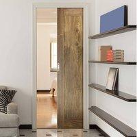 Single Pocket Porto Walnut 1 Panel Door with Lacquer Varnish Finish