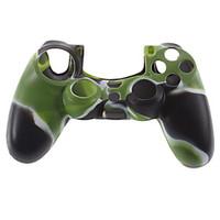 Silicone Skin Case and 2 Black Thumb Stick Grips for PS4 (Hunter Green)