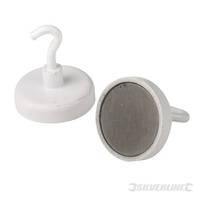 Silverline Magnetic Hooks 2pk 35mm