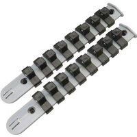 Silverline Socket Storage Rail Set 2pce 1/4\