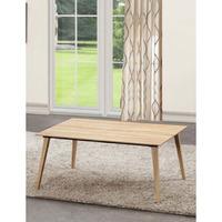Sienna Coffee Table Rectangular In Oak With Steel Frame
