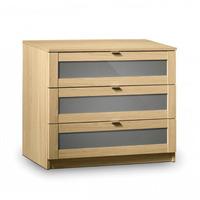 simo light oak finish 3 drawer chest