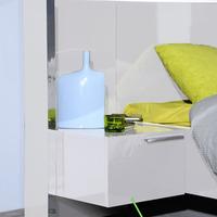 Sinatra White High Gloss Finish Right BedSide Table With Light