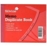 Silvine Duplicate Book Memo Ruled Feint 1-100 105.5 x 125.5mm Ref 603 [Pack of 12]