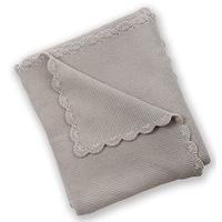 Silver Cloud Baby Boutique Garter Stitch Blanket (Grey)