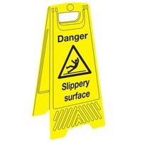 SIGNS and LABELS FJANC164 Danger Slippery Surface Sign Board, 600 x 300 mm