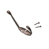 Single Hat and Robe Coat Hanger Clothes Hook Bronzed + Screws ( pack of 24 )