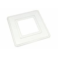 Single Light Switch Surround Finger Back Plate Clear Plastic ( pack of 10 )