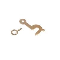 Side Hook 25MM and Eye Left Hand Eb Brass Plated 25MM ( pack of 200 of each)