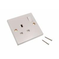 Single Wall Electric 13 Amp Plug Socket Switched 1 Gang ( pack of 10 )