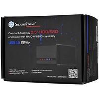 silverstone sst ds222 external dual bay 25 sata hdd to esatausb black