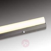 Silver-coloured batten wall light, 60 W