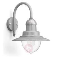 Silver-coloured outdoor wall lamp Raindrop