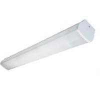 SINGLE 6FT 70W Flicker Free Surface Polycarbonate Batten Fitting + Diffuser - White