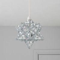 Silver Chrome Effect Mirrored Star Ceiling Light