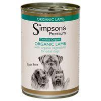 simpsons premium dog certified organic lamb casserole 6 x 400g
