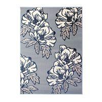 Silver Grey Floral Rug - Element 120x160