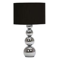Silver Ball Black Table Lamp