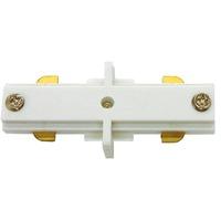 single circuit track 240v track small joint connector white 32623