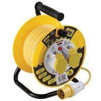 site extension reel 2 gang 16a rated with 25m cable 110v e58225