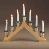 Simple wooden candleholder Pyramid, natural