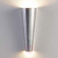 Silver LED wall lamp Conan with indirect light