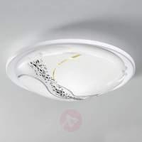 Simple ceiling light Planeo with fine decoration