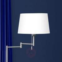 Silver MEANDER floor lamp with fabric lampshade