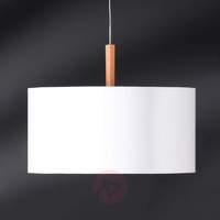 single bulb textile pendant lamp gin wood light