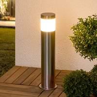 Simple stainless steel pillar lamp Belina with LED
