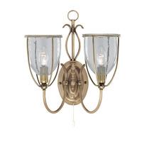Silhouette 2 Lamp Antique Brass Finish Wall Light