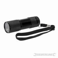 Silverline LED Black Light Uv Torch 9 LED