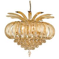 Sigma 5 Light Acrylic Ceiling Pendant In Gold Finish