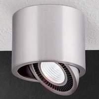 Silver LED surface-mounted ceiling spotlight Sofya