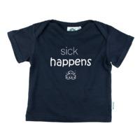 SICK HAPPENS NAVY BABIES FAIRTRADE T-SHIRT ENVELOPE NECK