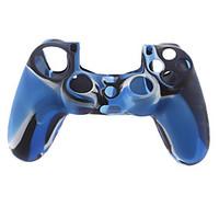 Silicone Skin Case and 2 Blue Thumb Stick Grips for PS4 (Navy Blue)